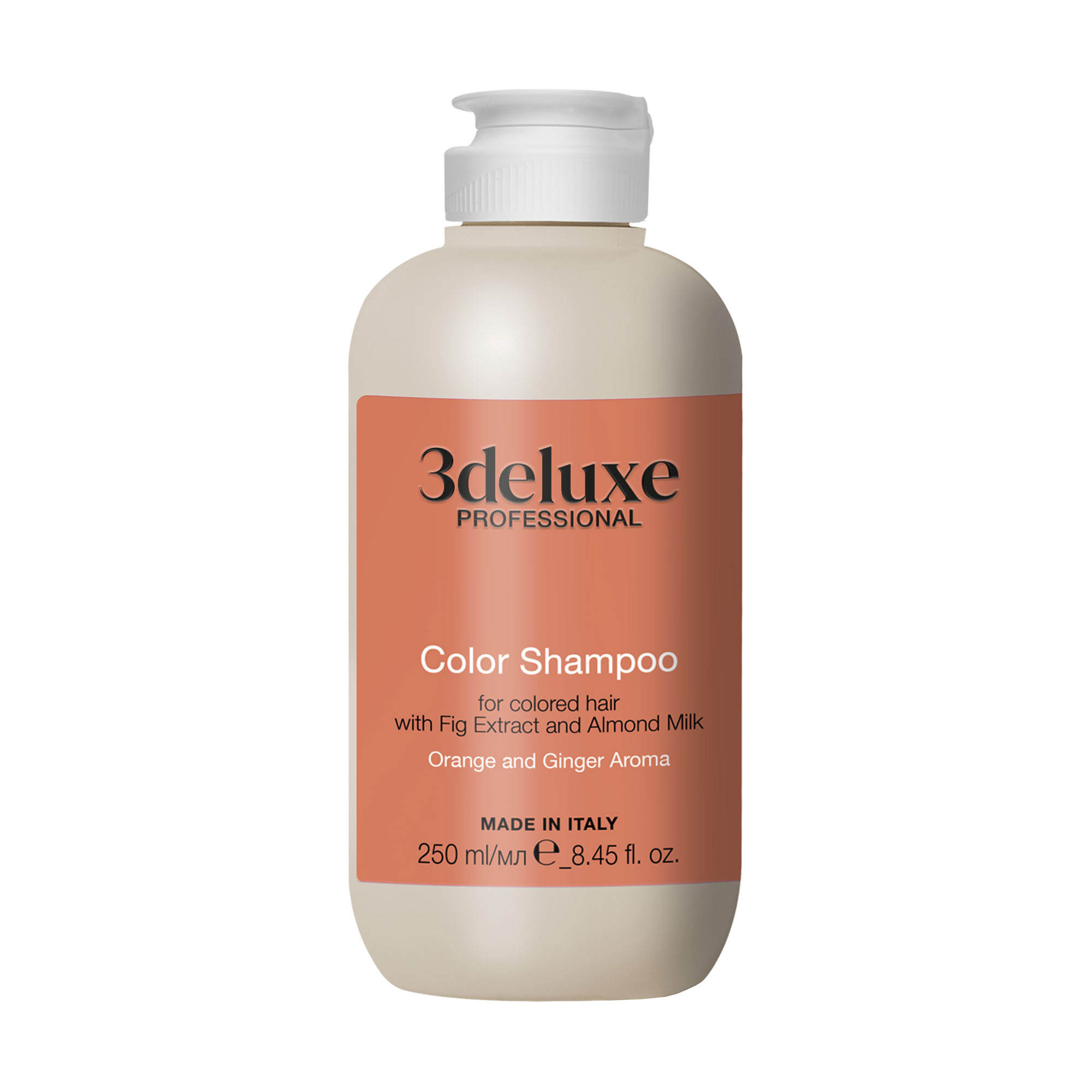 Шампунь 3DeLuXe Color Shampoo для фарбованого волосся, з екстрактом інжиру та мигдальним молочком, 250 мл